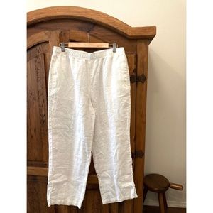 andrea jovine White Linen Pants